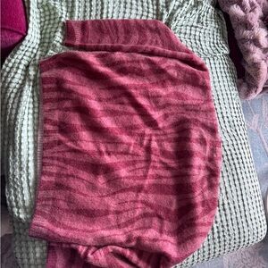 Sezane Striped Crewneck Sweater in Rose and Berry